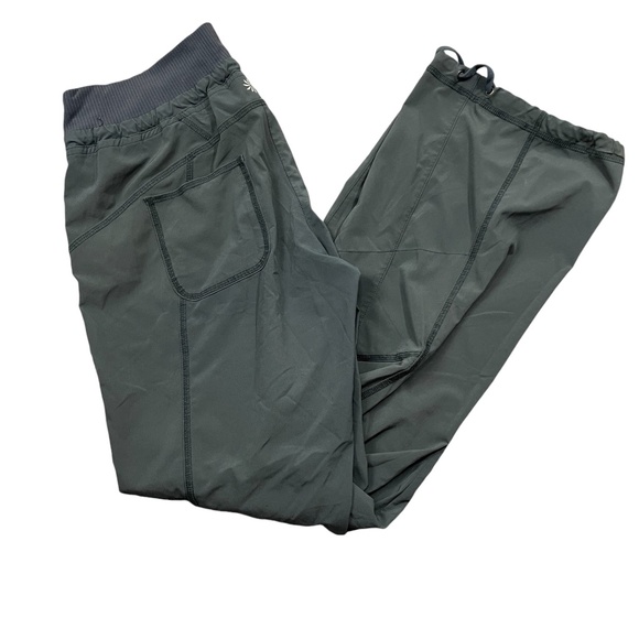 Athleta 8 Gray Draw String Waist and‎ Leg Some Stretch Pockets - Picture 1 of 9